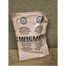 USA RAÇÃO MRE Nova Geraçao MENU 07 - TIRAS DE CARNE AO MOLHO DE TOMATE 
